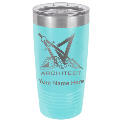 20oz Vacuum Insulated Tumbler Mug, Architect Symbol, Personalized Engraving Included