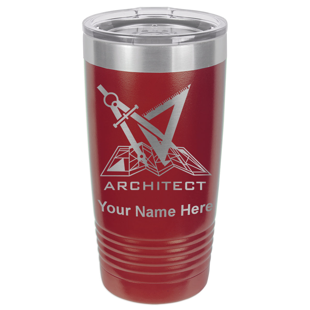 20oz Vacuum Insulated Tumbler Mug, Architect Symbol, Personalized Engraving Included