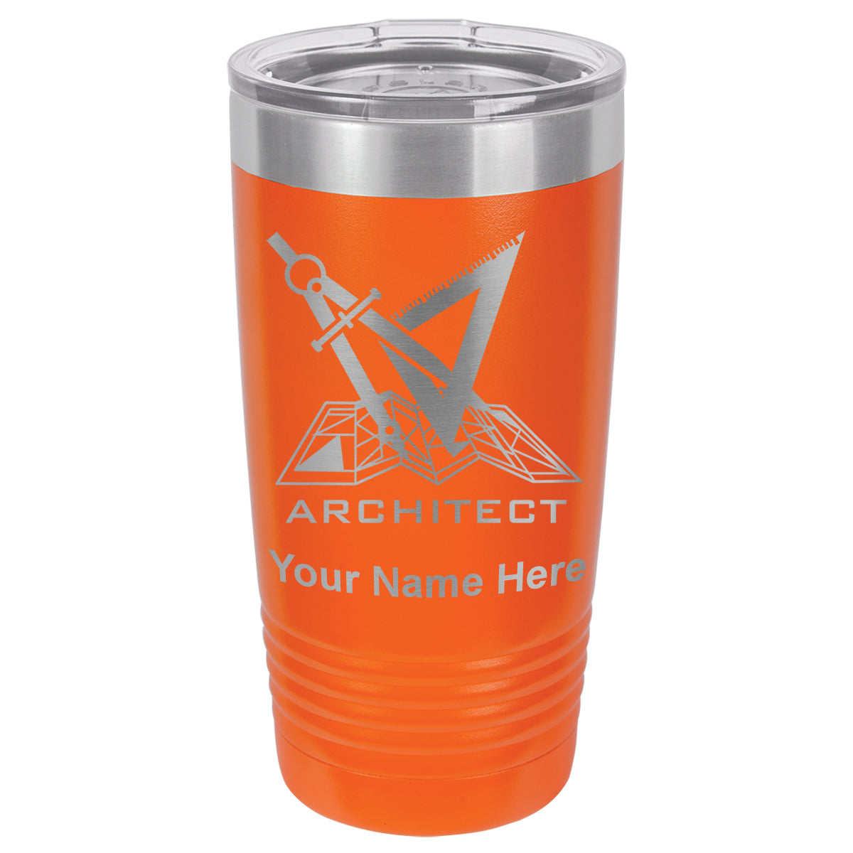 20oz Vacuum Insulated Tumbler Mug, Architect Symbol, Personalized Engraving Included