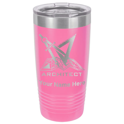 20oz Vacuum Insulated Tumbler Mug, Architect Symbol, Personalized Engraving Included