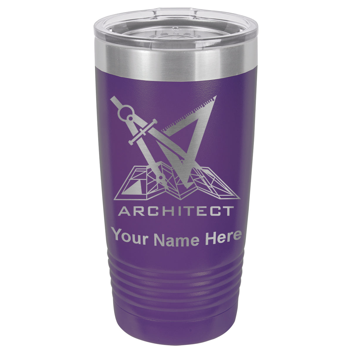 20oz Vacuum Insulated Tumbler Mug, Architect Symbol, Personalized Engraving Included