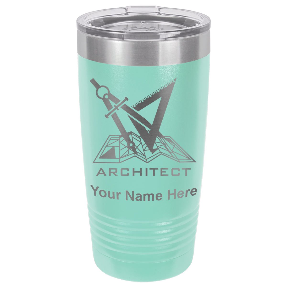 20oz Vacuum Insulated Tumbler Mug, Architect Symbol, Personalized Engraving Included