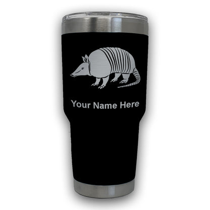 LaserGram 30oz Tumbler Mug, Armadillo, Personalized Engraving Included