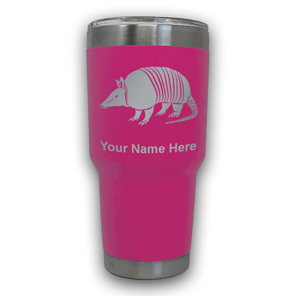 LaserGram 30oz Tumbler Mug, Armadillo, Personalized Engraving Included