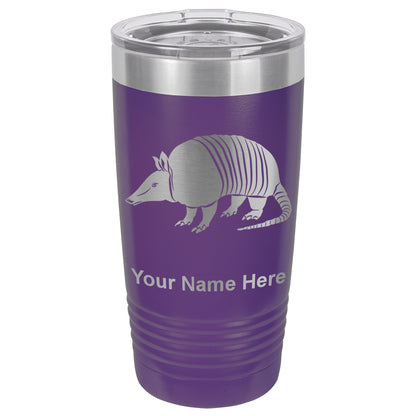 20oz Vacuum Insulated Tumbler Mug, Armadillo, Personalized Engraving Included