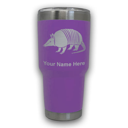 LaserGram 30oz Tumbler Mug, Armadillo, Personalized Engraving Included
