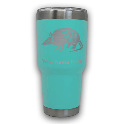 LaserGram 30oz Tumbler Mug, Armadillo, Personalized Engraving Included