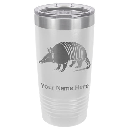 20oz Vacuum Insulated Tumbler Mug, Armadillo, Personalized Engraving Included