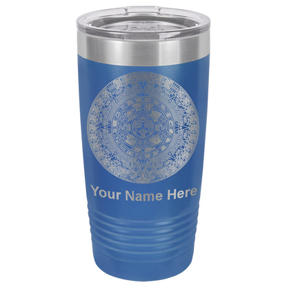 20oz Vacuum Insulated Tumbler Mug, Aztec Calendar, Personalized Engraving Included