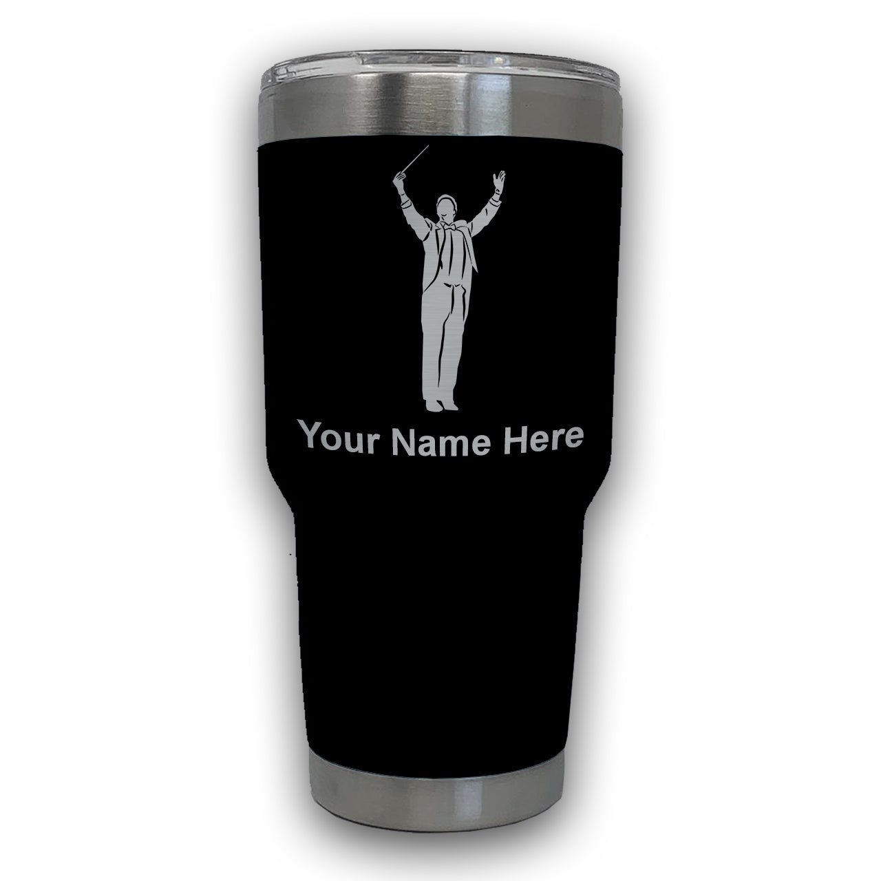 LaserGram 30oz Tumbler Mug, Band Director, Personalized Engraving Included