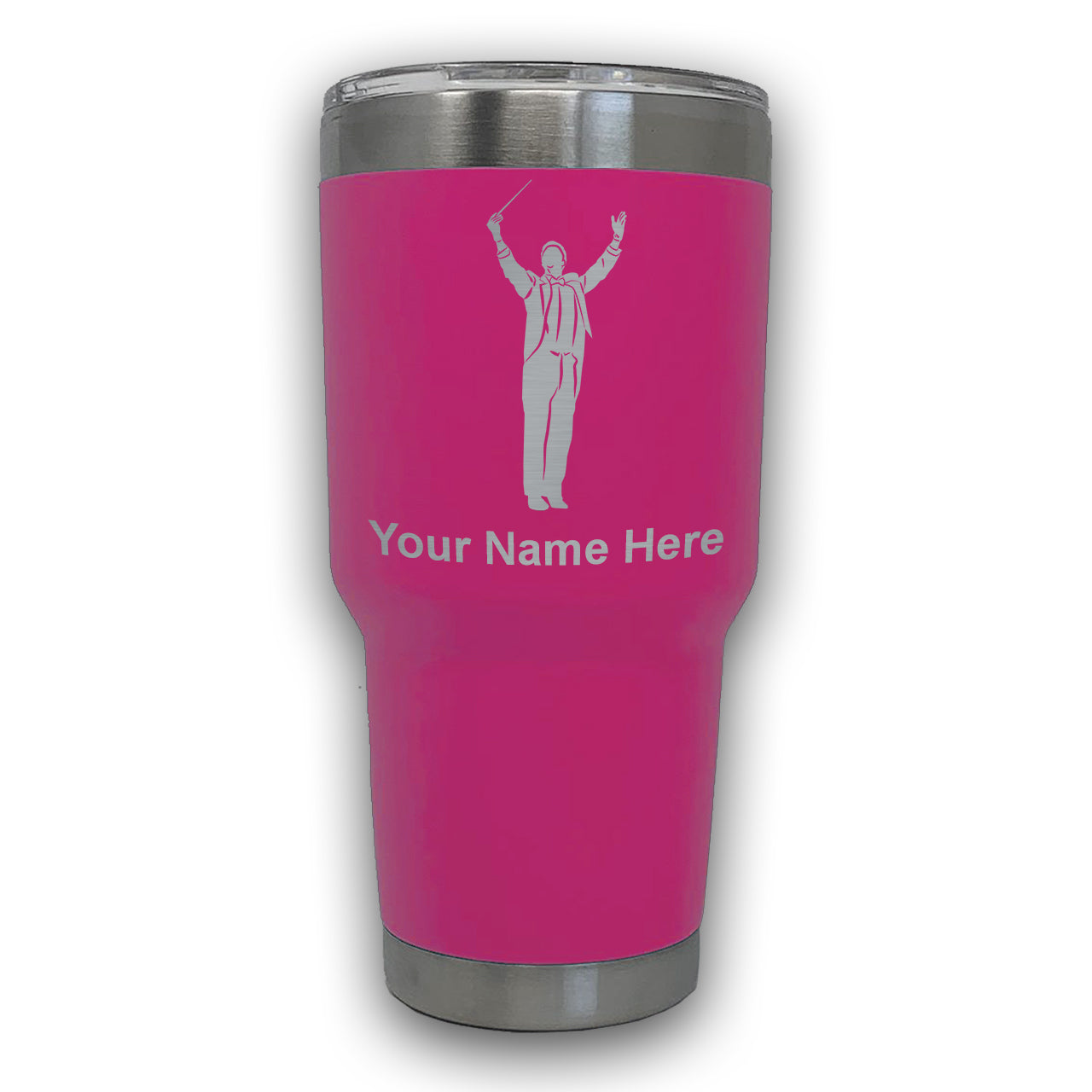 LaserGram 30oz Tumbler Mug, Band Director, Personalized Engraving Included