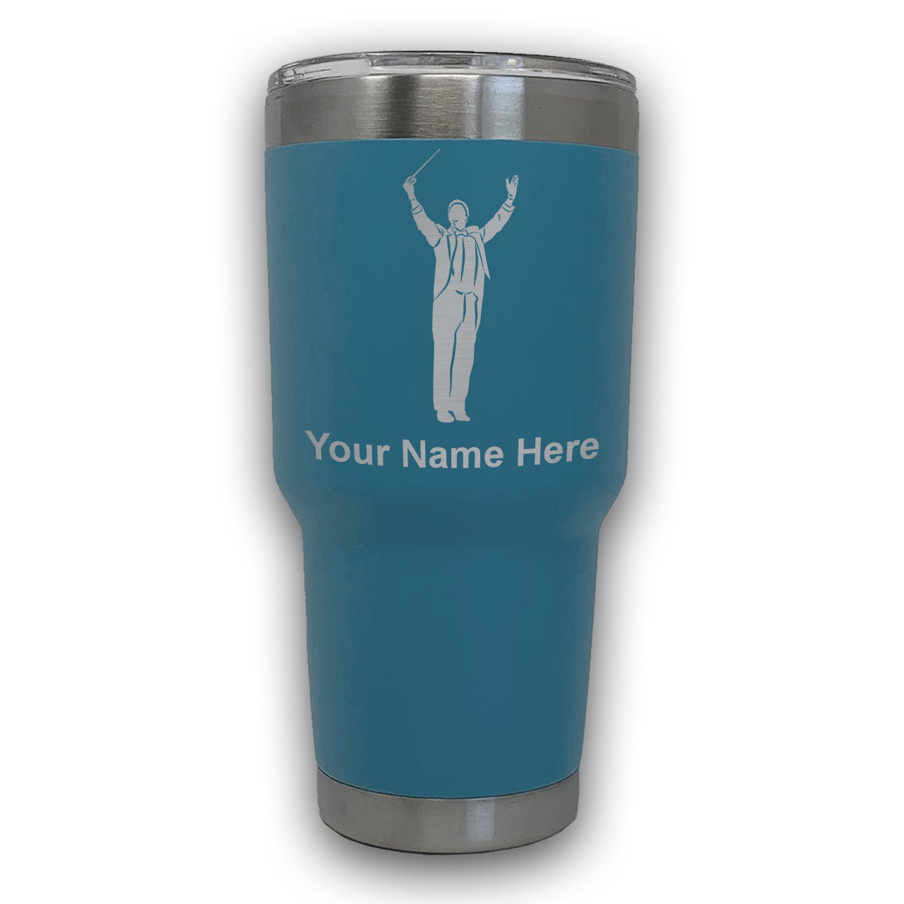 LaserGram 30oz Tumbler Mug, Band Director, Personalized Engraving Included