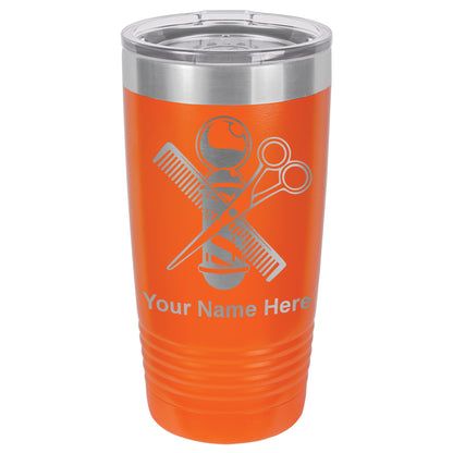 20oz Vacuum Insulated Tumbler Mug, Barber Shop Pole, Personalized Engraving Included