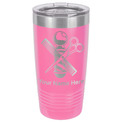 20oz Vacuum Insulated Tumbler Mug, Barber Shop Pole, Personalized Engraving Included