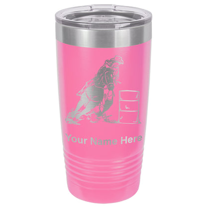 20oz Vacuum Insulated Tumbler Mug, Barrel Racer, Personalized Engraving Included