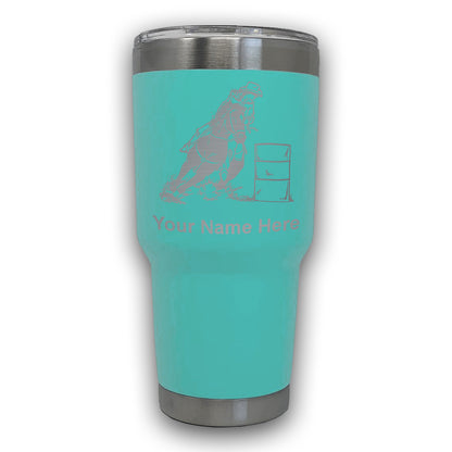 LaserGram 30oz Tumbler Mug, Barrel Racer, Personalized Engraving Included