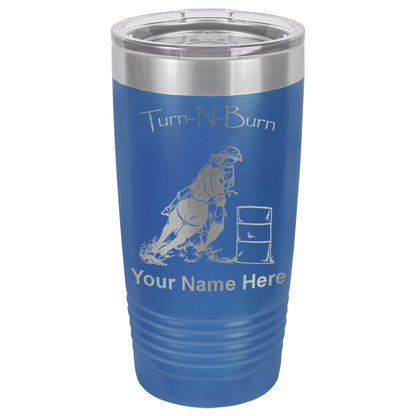 20oz Vacuum Insulated Tumbler Mug, Barrel Racer Turn N Burn, Personalized Engraving Included