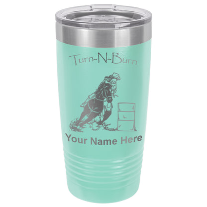 20oz Vacuum Insulated Tumbler Mug, Barrel Racer Turn N Burn, Personalized Engraving Included