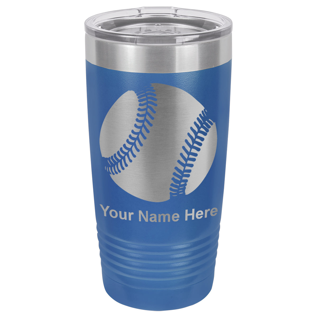20oz Vacuum Insulated Tumbler Mug, Baseball Ball, Personalized Engraving Included