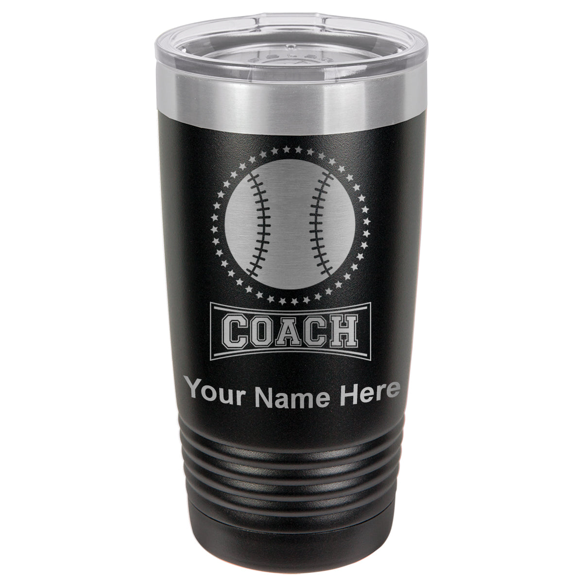 20oz Vacuum Insulated Tumbler Mug, Baseball Coach, Personalized Engraving Included