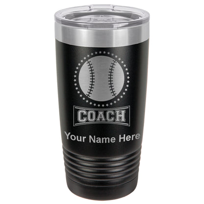 20oz Vacuum Insulated Tumbler Mug, Baseball Coach, Personalized Engraving Included