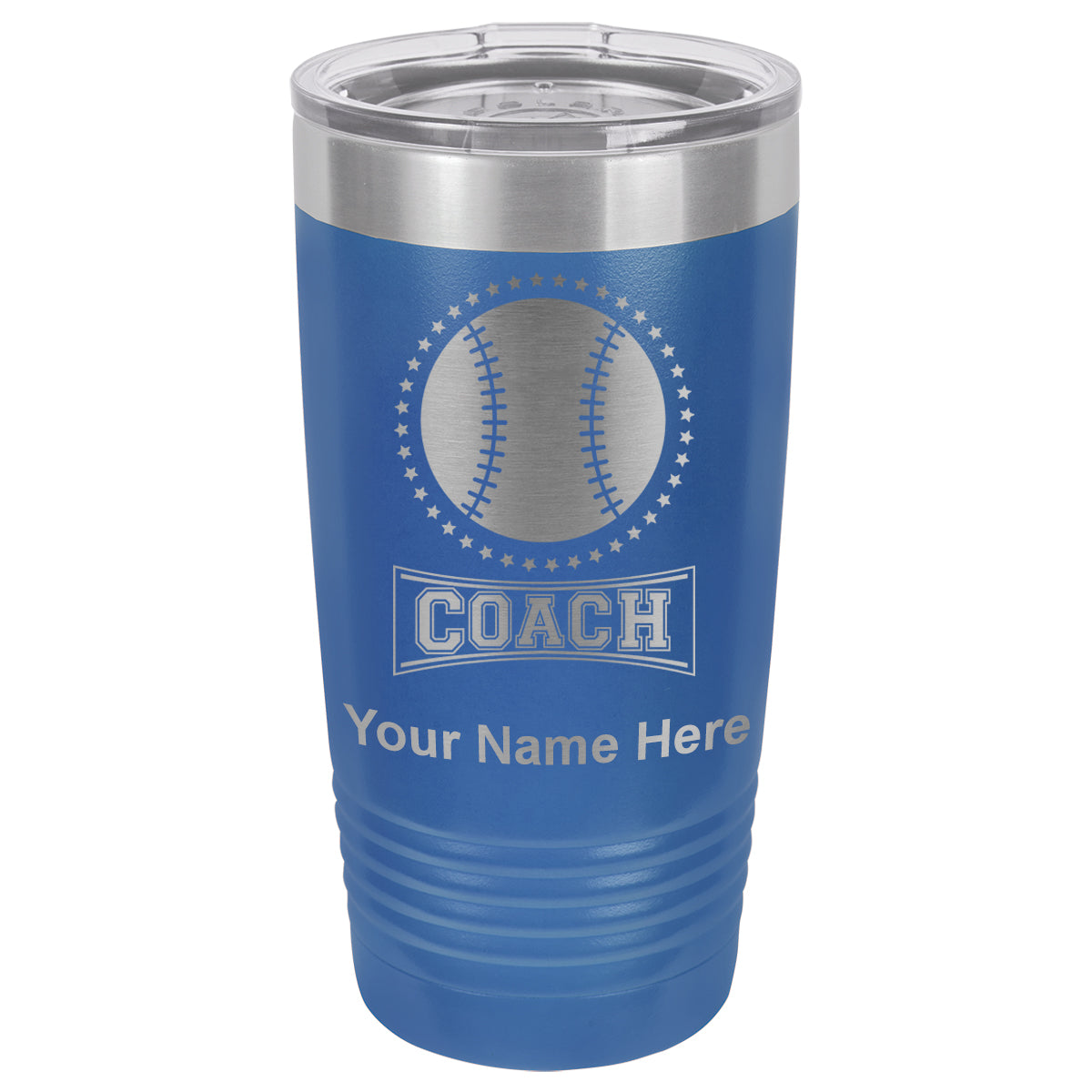 20oz Vacuum Insulated Tumbler Mug, Baseball Coach, Personalized Engraving Included