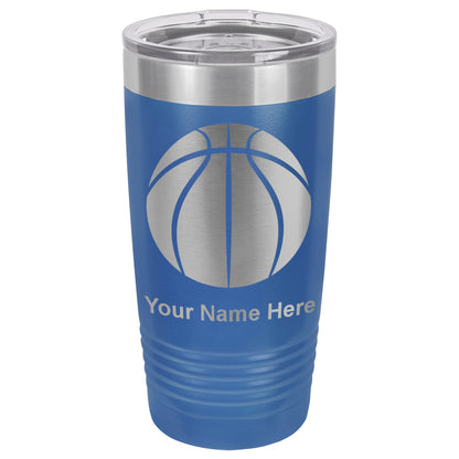 20oz Vacuum Insulated Tumbler Mug, Basketball Ball, Personalized Engraving Included