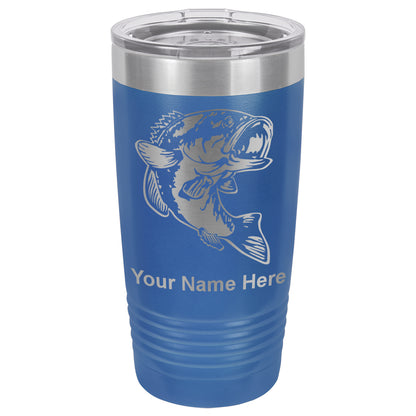 20oz Vacuum Insulated Tumbler Mug, Bass Fish, Personalized Engraving Included