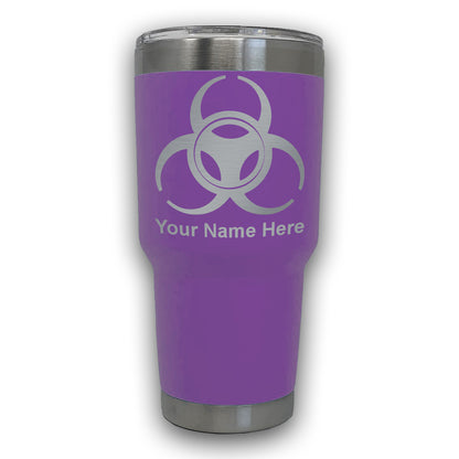 LaserGram 30oz Tumbler Mug, Biohazard Symbol, Personalized Engraving Included