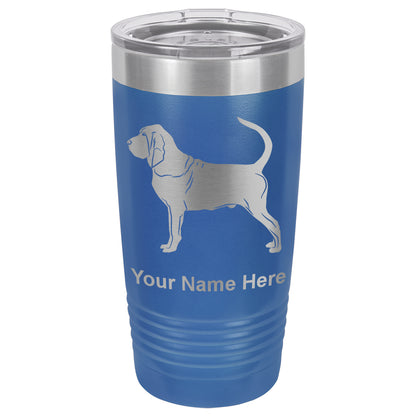 20oz Vacuum Insulated Tumbler Mug, Bloodhound Dog, Personalized Engraving Included