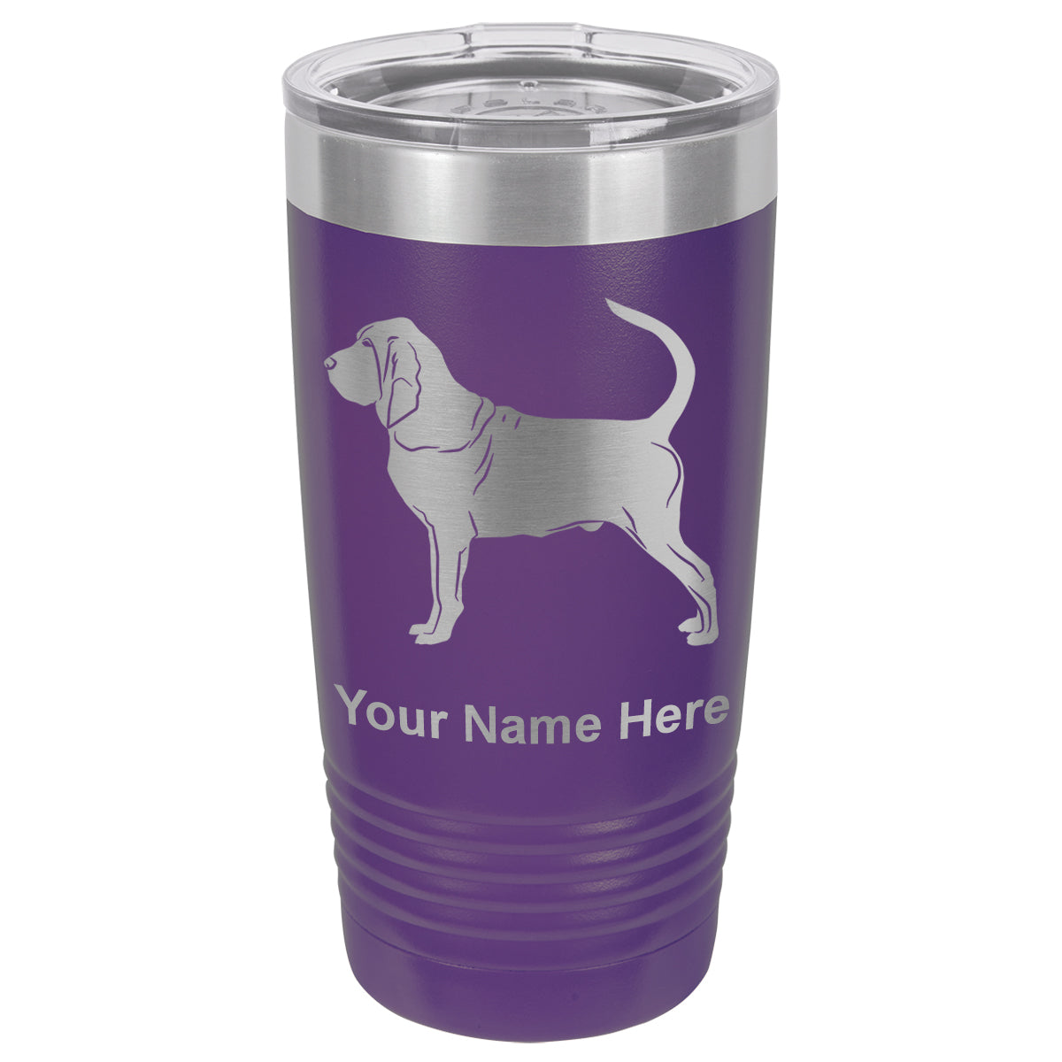 20oz Vacuum Insulated Tumbler Mug, Bloodhound Dog, Personalized Engraving Included