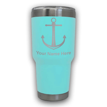 LaserGram 30oz Tumbler Mug, Boat Anchor, Personalized Engraving Included