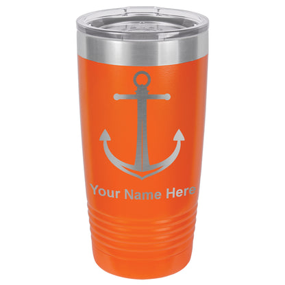 20oz Vacuum Insulated Tumbler Mug, Boat Anchor, Personalized Engraving Included