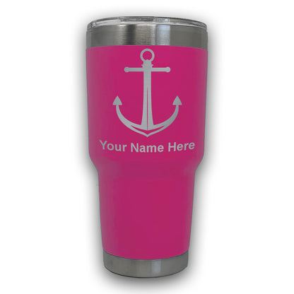 LaserGram 30oz Tumbler Mug, Boat Anchor, Personalized Engraving Included