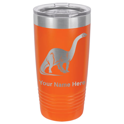 20oz Vacuum Insulated Tumbler Mug, Brontosaurus Dinosaur, Personalized Engraving Included