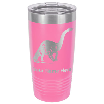 20oz Vacuum Insulated Tumbler Mug, Brontosaurus Dinosaur, Personalized Engraving Included