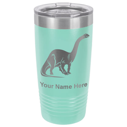20oz Vacuum Insulated Tumbler Mug, Brontosaurus Dinosaur, Personalized Engraving Included