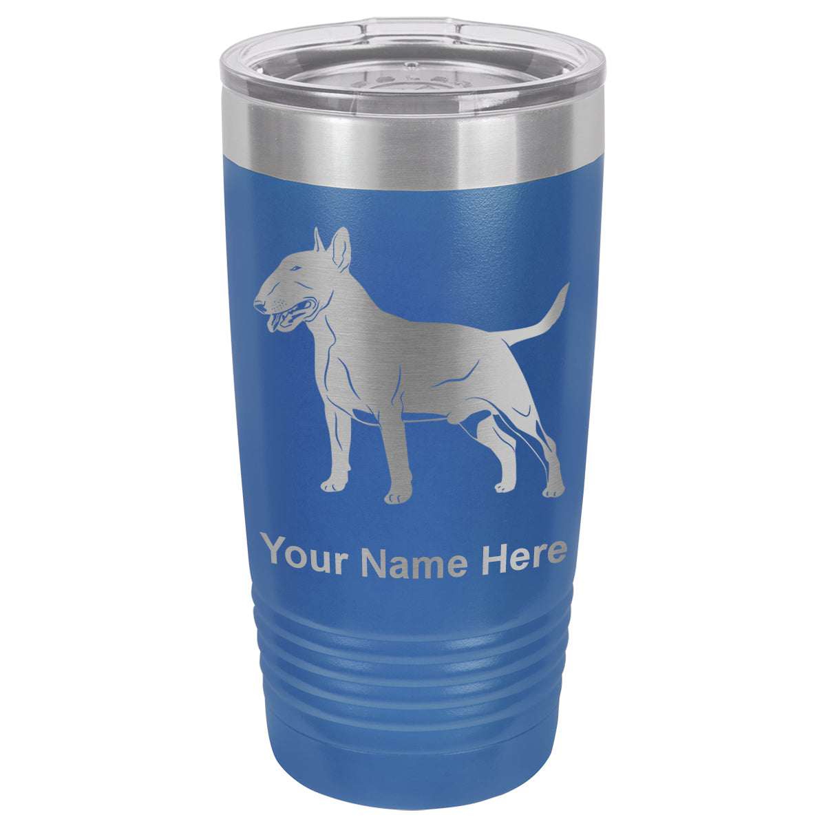 20oz Vacuum Insulated Tumbler Mug, Bull Terrier Dog, Personalized Engraving Included