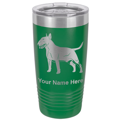 20oz Vacuum Insulated Tumbler Mug, Bull Terrier Dog, Personalized Engraving Included