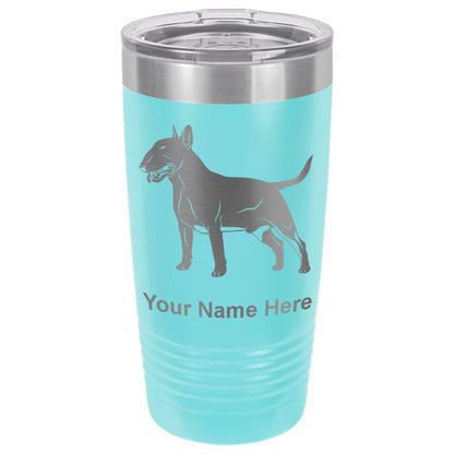 20oz Vacuum Insulated Tumbler Mug, Bull Terrier Dog, Personalized Engraving Included