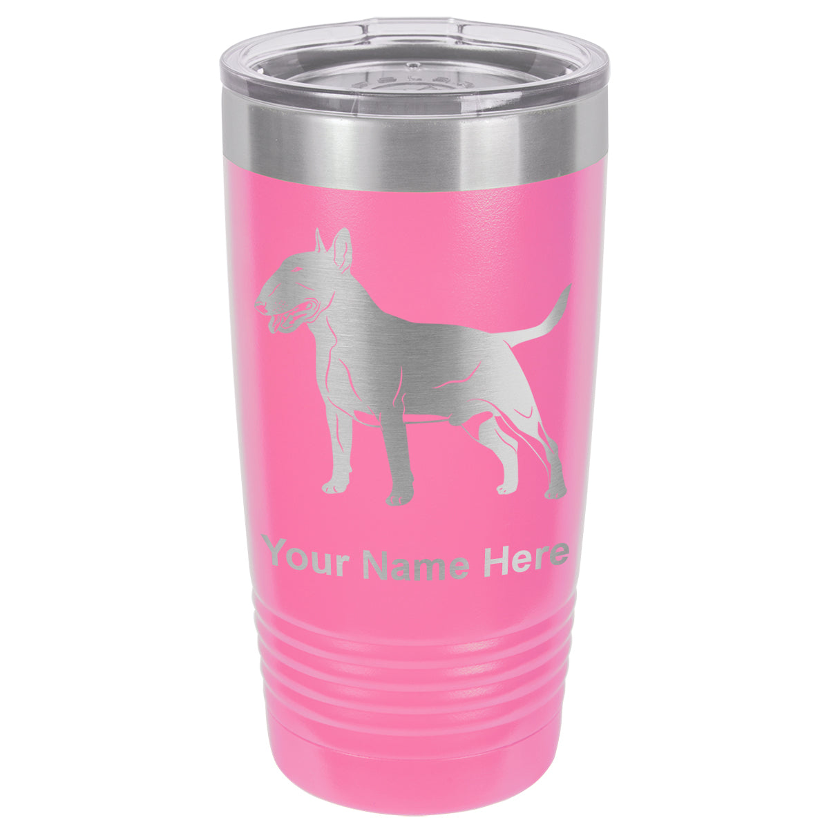20oz Vacuum Insulated Tumbler Mug, Bull Terrier Dog, Personalized Engraving Included