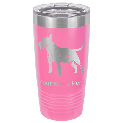 20oz Vacuum Insulated Tumbler Mug, Bull Terrier Dog, Personalized Engraving Included