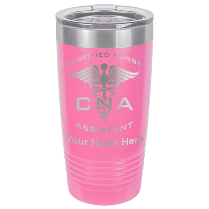 20oz Vacuum Insulated Tumbler Mug, CNA Certified Nurse Assistant, Personalized Engraving Included