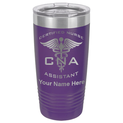 20oz Vacuum Insulated Tumbler Mug, CNA Certified Nurse Assistant, Personalized Engraving Included