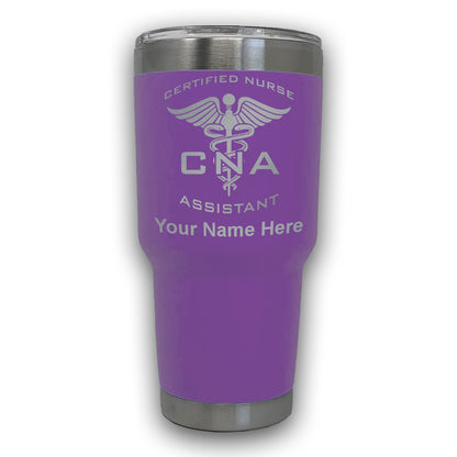 LaserGram 30oz Tumbler Mug, CNA Certified Nurse Assistant, Personalized Engraving Included