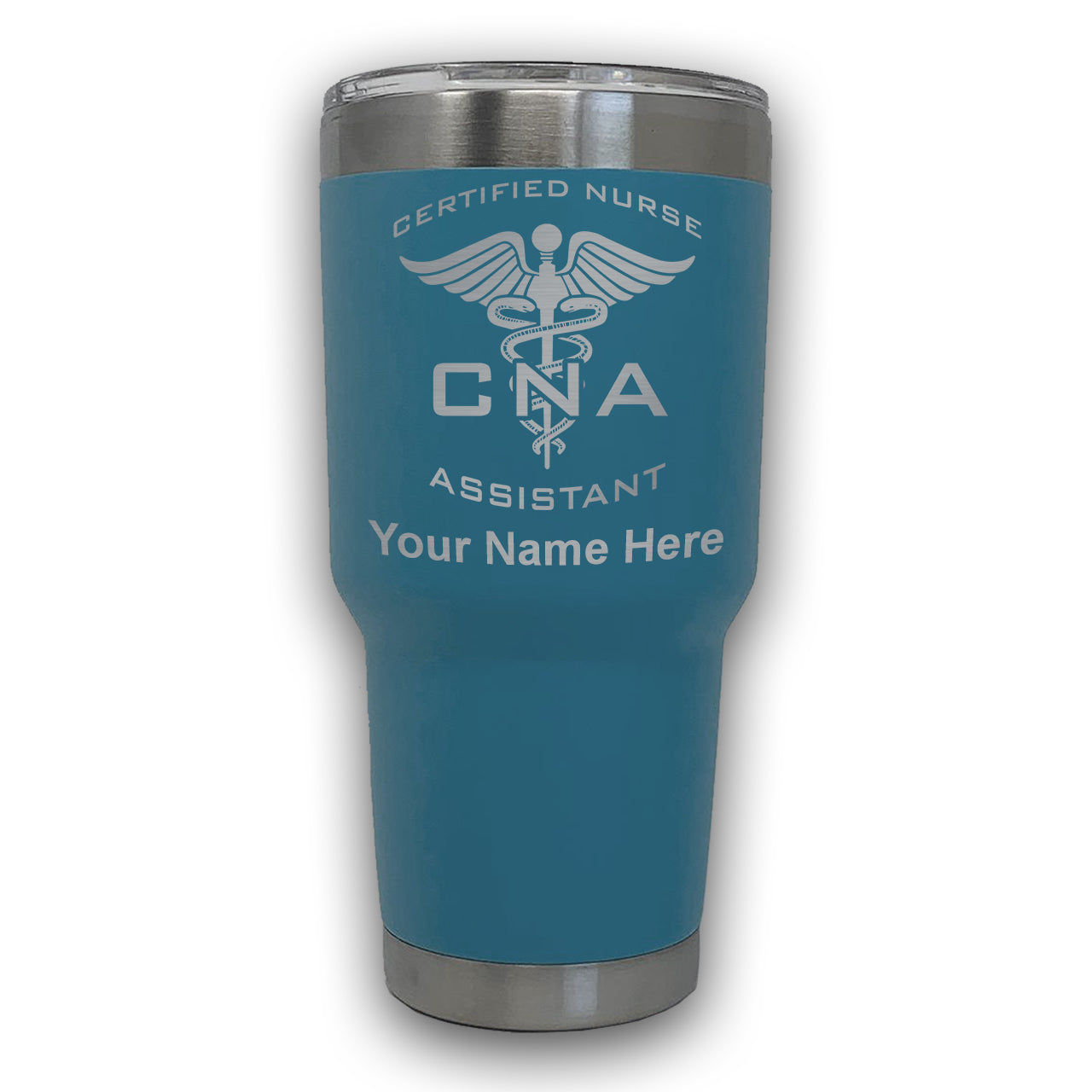 LaserGram 30oz Tumbler Mug, CNA Certified Nurse Assistant, Personalized Engraving Included