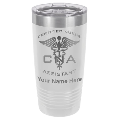 20oz Vacuum Insulated Tumbler Mug, CNA Certified Nurse Assistant, Personalized Engraving Included
