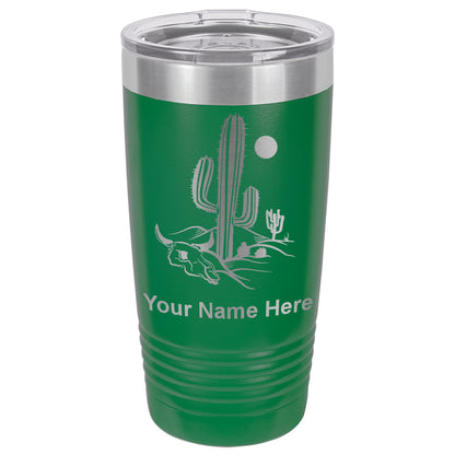 20oz Vacuum Insulated Tumbler Mug, Cactus, Personalized Engraving Included