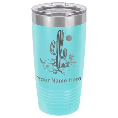 20oz Vacuum Insulated Tumbler Mug, Cactus, Personalized Engraving Included