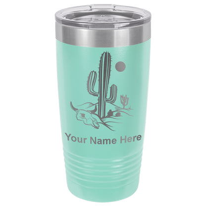 20oz Vacuum Insulated Tumbler Mug, Cactus, Personalized Engraving Included